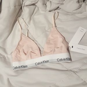 Pink Calvin Klein bra